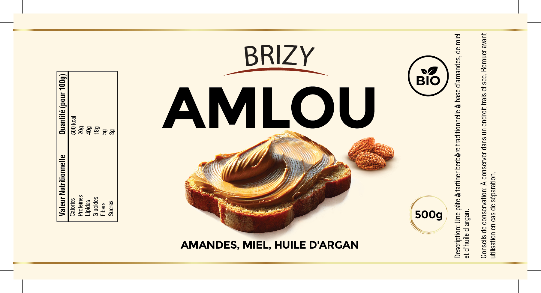 Amlou Jar Label Design